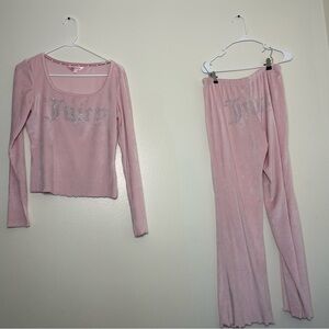 Juicy Couture Pink Velour set